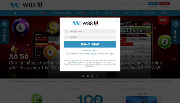 Đăng nhập vào nhà cái W88 cực nhanh