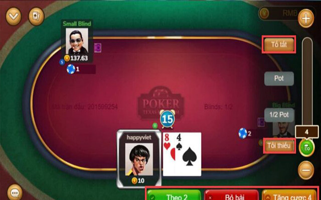 Cách chơi bài poker Texas Hold'em tại W88 sẽ qua 4 vòng