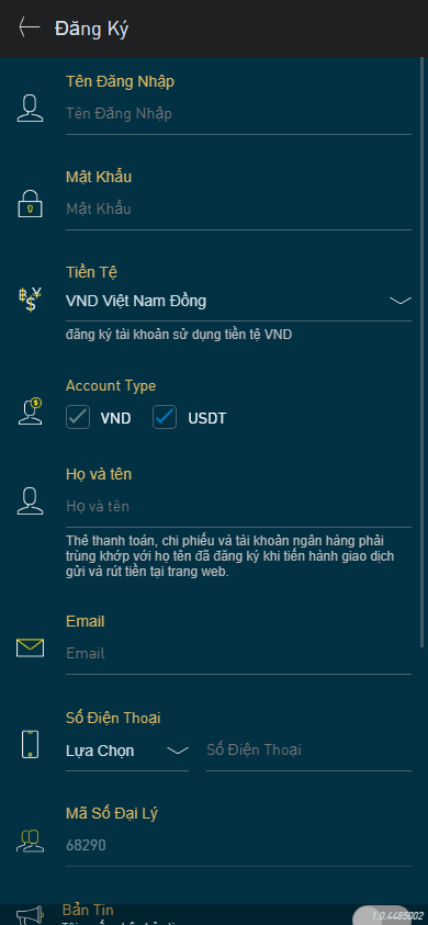 đăng ký tài khoản W88